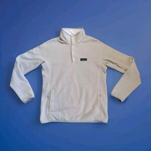 Patagonia Womens M Lightweight Better Sweater Marsupial Pullover Bleached Stone